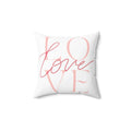 Love You Printed Spun Polyester Sqaure Pillow Case for Valentine