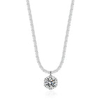 Crystal Zircon diamond Round Retro Simple Necklace Complete set