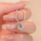 Crystal Zircon diamond Round Retro Simple Necklace Complete set